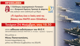 “Τι όφελος έχει ο λαός από τις βάσεις του ΝΑΤΟ στην Ελλάδα;”